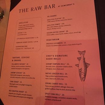 Hemenway's Restaurant - First page of menu - Seafood Near Me - Providence, Rhode Island Hemenway's Restaurant - First page of menu - Seafood Near Me - Providence, Rhode Island