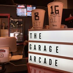 The Garage Arcade - Full service coffee shop inside the arcade. Serving Retro Roasts Coffee.