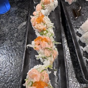 Riki Sushi - Salmon bomb roll - Sushi Bars Near Me - San Diego, California Riki Sushi - Salmon bomb roll - Sushi Bars Near Me - San Diego, California