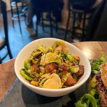 Backstage Pub - Pork belly Brussels sprouts - Burgers Near Me - Schenectady, New York