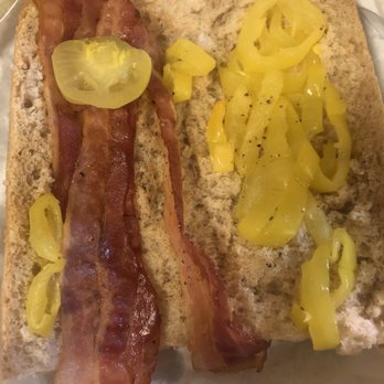 Subway - Was supposed to be a BLT with banana peppers but it's just bacon on plain bread with banana peppers - Sandwiches Near Me - Long Beach, California Subway - Was supposed to be a BLT with banana peppers but it's just bacon on plain bread with banana peppers - Sandwiches Near Me - Long Beach, California