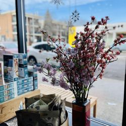Golden Fig Fine Foods - Pretty window display Feb. 2023