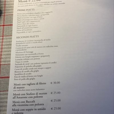 Menu photo 2 Osteria al Duca Verona, VR Menu photo 2 Osteria al Duca Verona, VR