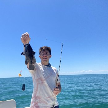Mighty Heron Charters - Shane has his first ever Sea Bass. - Fishing Near Me - Ocean City, New Jersey