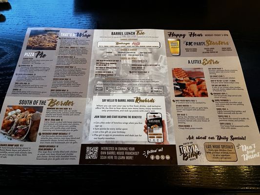 Menu photo 1 Barrel House Marion, IA