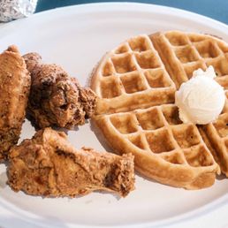 Chicken and Waffles Breakfast