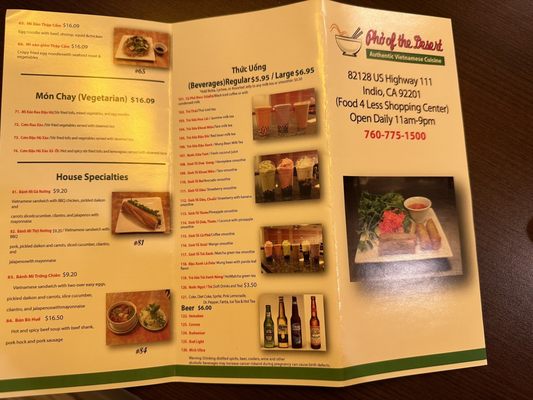 Menu photo 4 Pho of the Desert Indio, CA