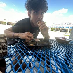 Spanish River High School - School lunch and a student being productive