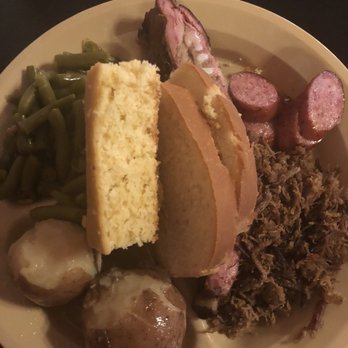 J Cody's Steaks and BBQ - The 3 meat plate - Barbeque Near Me - Bryan, Texas