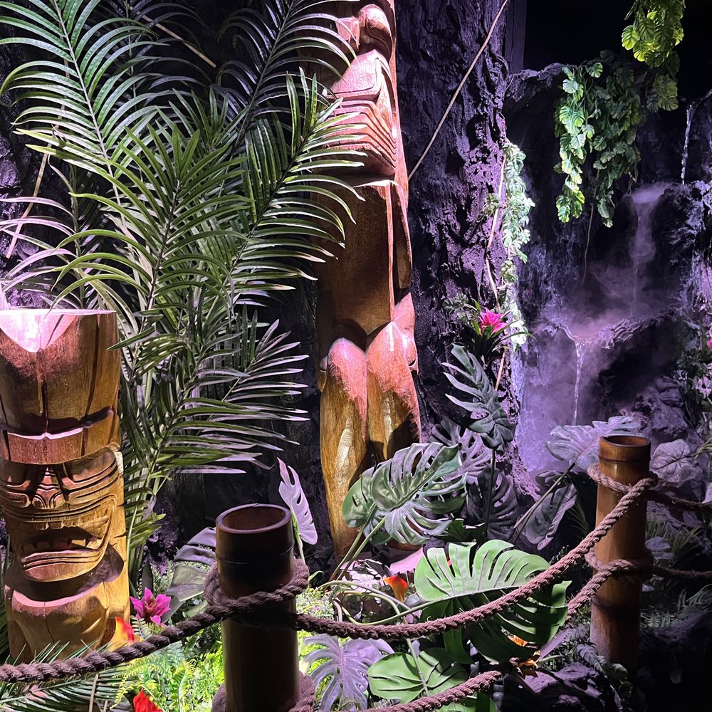 Secret Island - display at entry door - Polynesian Near Me - Long Beach, California