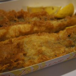 Carlisle Seafoods - Closeup of the two fish of the day
