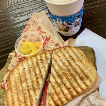 Red Canyon Cafe - Turkey, Cheese & Pesto Panini, hot oat latte - Coffee & Tea Near Me - Scottsdale, Arizona Red Canyon Cafe - Turkey, Cheese & Pesto Panini, hot oat latte - Coffee & Tea Near Me - Scottsdale, Arizona