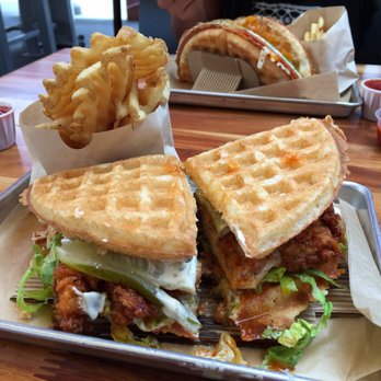 Bruxie - Nashville with Waffle Fries - Sandwiches Near Me - Orange, California Bruxie - Nashville with Waffle Fries - Sandwiches Near Me - Orange, California