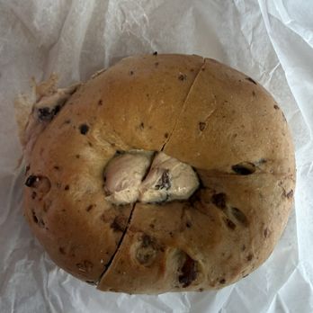 The Bagel Factory - Cinnamon raisin bagel with cinnamon raisin walnut cream cheese - Delis Near Me - Binghamton, New York The Bagel Factory - Cinnamon raisin bagel with cinnamon raisin walnut cream cheese - Delis Near Me - Binghamton, New York