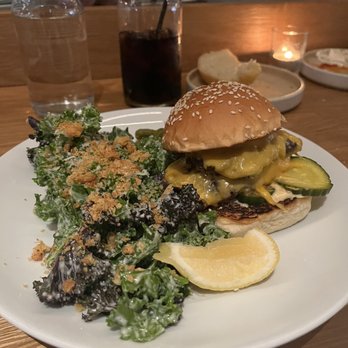 West Rose - Double cheeseburger substituted with a kale Caesar - New American Near Me - Ellicottville, New York
