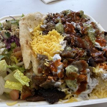 Doner Shack - Spartan plate with reduced size. It used to cover the rice now the rice is overwhelming. - Mediterranean Near Me - Urban Honolulu, Hawaii Doner Shack - Spartan plate with reduced size. It used to cover the rice now the rice is overwhelming. - Mediterranean Near Me - Urban Honolulu, Hawaii