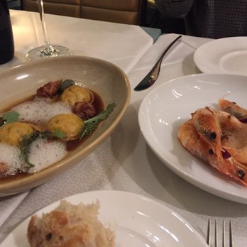 Luce - Appetizers (prawns and ravioli) - Wine Bars Near Me - San Francisco, California Luce - Appetizers (prawns and ravioli) - Wine Bars Near Me - San Francisco, California