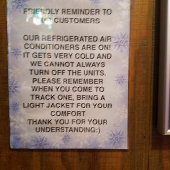 Track One - Cold. Take a sweater. - American Near Me - El Paso, Texas Track One - Cold. Take a sweater. - American Near Me - El Paso, Texas