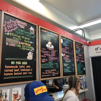 Button Up Cafe - Indoor chalkboard menu as of 12.28.2019! - Breakfast & Brunch Near Me - Pearl City, Hawaii Button Up Cafe - Indoor chalkboard menu as of 12.28.2019! - Breakfast & Brunch Near Me - Pearl City, Hawaii