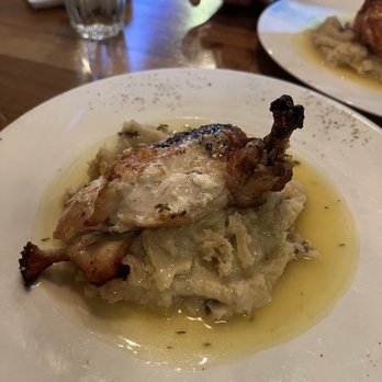 The Marshal - New: Goat cheese filled roasted chicken over porcini mushroom mashed potatoes - Breakfast & Brunch Near Me - New York, New York