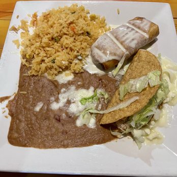 El Rodeo Mexican Restaurant - Chimichanga and taco combo - Mexican Near Me - Columbus, Ohio