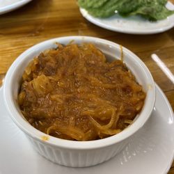Sauerkraut with ham and sausage, fantastic.