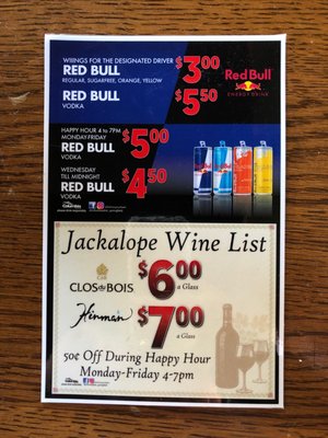Menu photo 1 Jackalope Lounge Eugene, OR