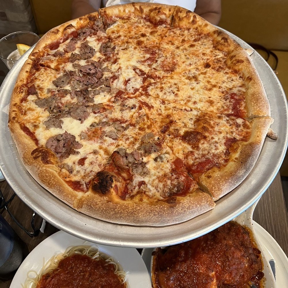 Mamma Mia's - Hanover - Large half sausage pizza - Pizza Near Me - Hanover, Massachusetts