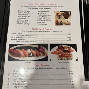 Okini Sushi - Lunch menu - Japanese Near Me - Pleasant Hill, California