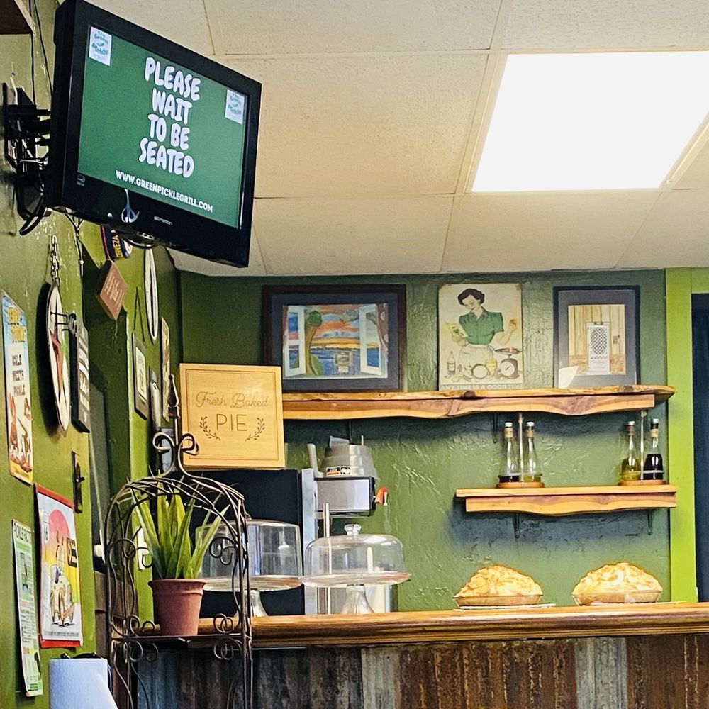 Green Pickle Grill - Inside/decorations of Green Pickle Grill - Burgers Near Me - Glen Rose, Texas