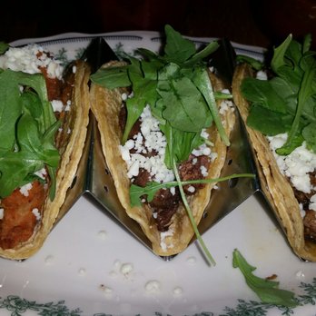 Taco Diablo - Carnitas, carne asada and potato, served plain with arugula and queso fresco. Delicious - Mexican Near Me - Evanston, Illinois Taco Diablo - Carnitas, carne asada and potato, served plain with arugula and queso fresco. Delicious - Mexican Near Me - Evanston, Illinois