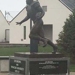 Carmelo K Anthony Basketball Center - Jim Brown Statue