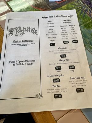 Menu photo 2 Pepito's Mexican Restaurante Canyon, TX Menu photo 2 Pepito's Mexican Restaurante Canyon, TX