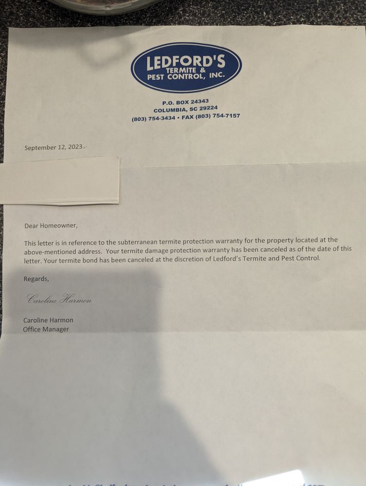 LEDFORD’S TERMITE & PEST CONTROL Updated August 2024 10 Photos & 15