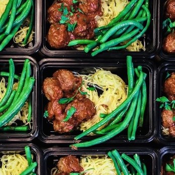 Fit4life - Ground turkey meatballs with zoodles - Food Delivery Services Near Me - Fresno, California Fit4life - Ground turkey meatballs with zoodles - Food Delivery Services Near Me - Fresno, California