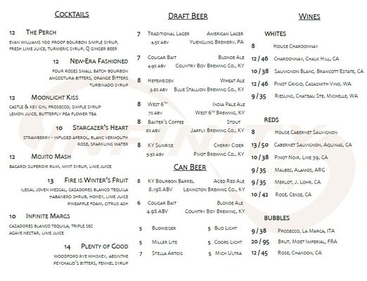 Menu photo 5 Infinity:  Rooftop Restaurant + Bar Lexington, KY