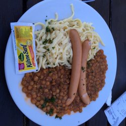 Teehaus im Weißenburgpark - Solide Linsen und Spätzle