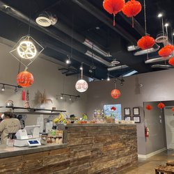 Tea Bar NOLA - Inside Decor with Lunar New Year Paper Lanterns