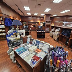 Inside the bookstore. So many different items for sale.