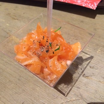 Mercato Centrale - Salmon tartar. 3 euros, small, but tasty. - Food Court Near Me - Florence, FI Mercato Centrale - Salmon tartar. 3 euros, small, but tasty. - Food Court Near Me - Florence, FI
