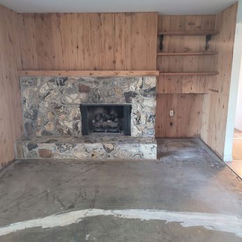 Vatos Painting - Before Living room fireplace area. - Painters Near Me Vatos Painting - Before Living room fireplace area. - Painters Near Me