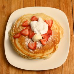Vegan House Of Pancakes - Strawberries & Cream Pancake Stack