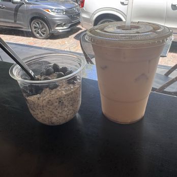 Croissant Gourmet - chia oat pudding//iced maple latte with oat milk - Bakeries Near Me - Winter Park, Florida Croissant Gourmet - chia oat pudding//iced maple latte with oat milk - Bakeries Near Me - Winter Park, Florida