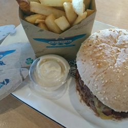 BurgerFuel Papanui - American muscle burger with chips.
