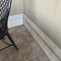 Green Valley Ranch Grand Events Center - Very dirty walls and floor boards in balcony area