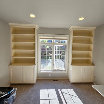 Tait Interiors - Beautiful custom cabinetry in the office. - Interior Design Near Me