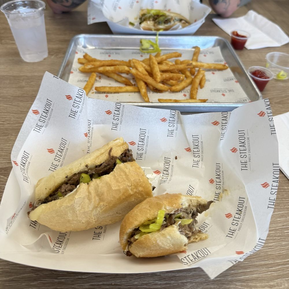 The Steakout - Reg. Fugitive, 1 fry and Reg. Chicken steak out - Cheesesteaks Near Me - Fair Oaks, California