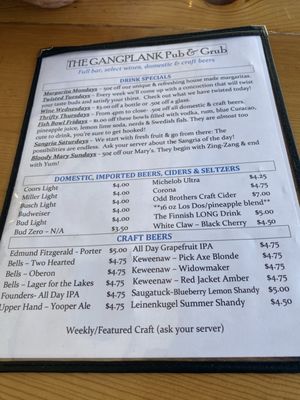 Menu photo 6 The Gangplank St Ignace, MI Menu photo 6 The Gangplank St Ignace, MI