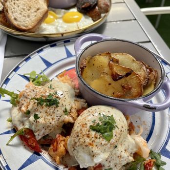 Sugar and Scribe - Butter Poached Lobster Benedict ($25) - Bakeries Near Me - La Jolla, California Sugar and Scribe - Butter Poached Lobster Benedict ($25) - Bakeries Near Me - La Jolla, California