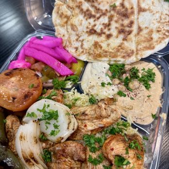 Toastyz Mediterranean Grill - Chicken Kebab plate. Nice presentation! - Mediterranean Near Me - Glendora, California